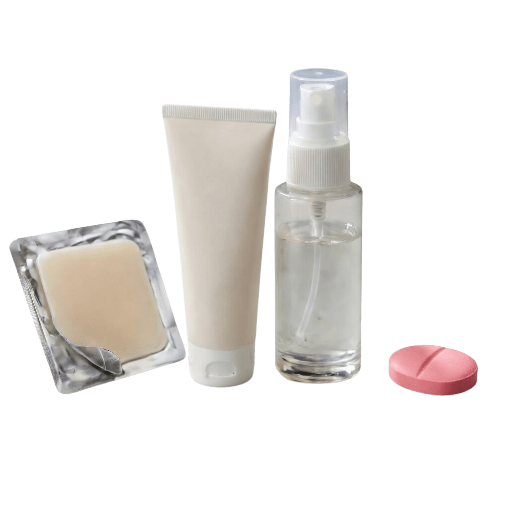 HRT — estradiol pill and patch