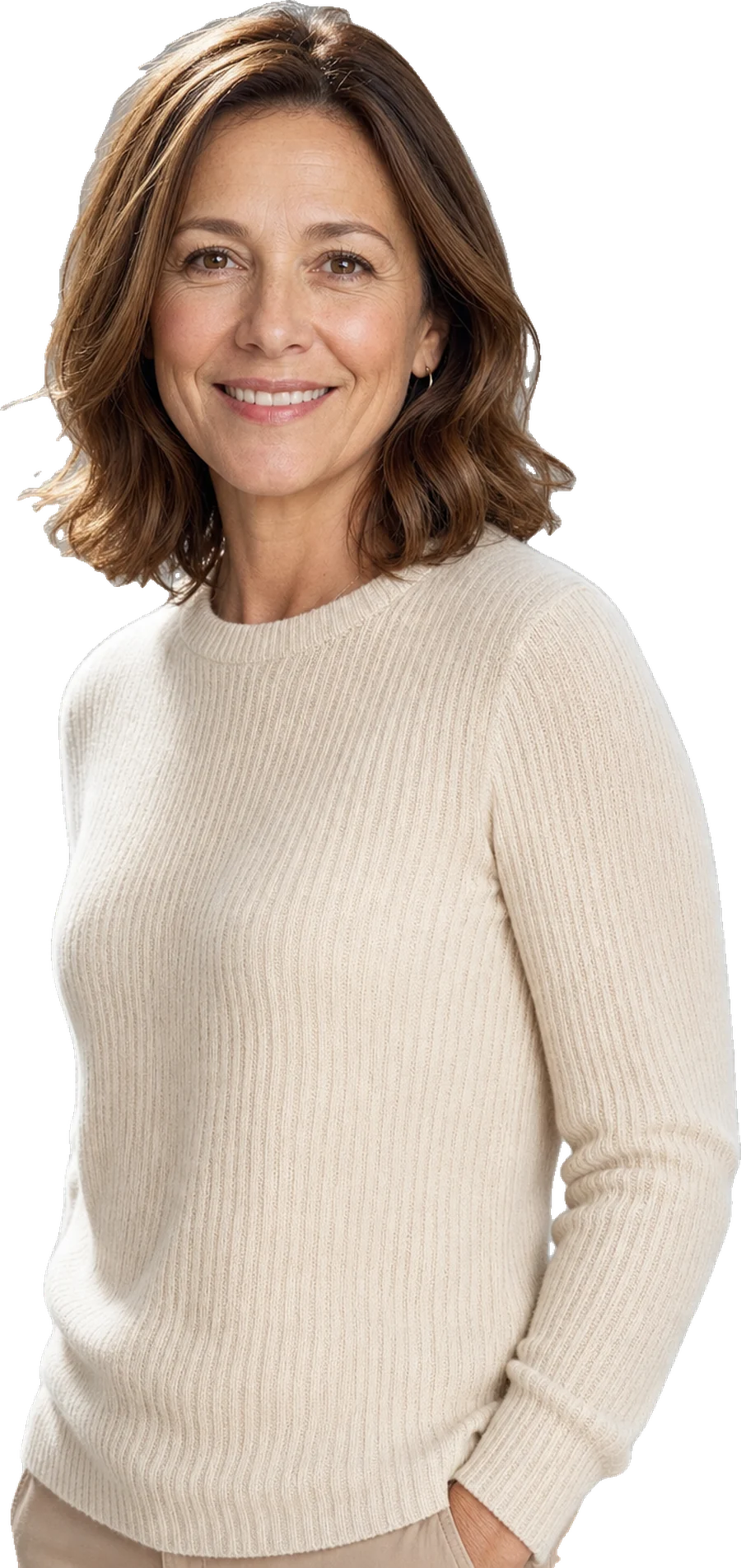 Woman in her forties smiling